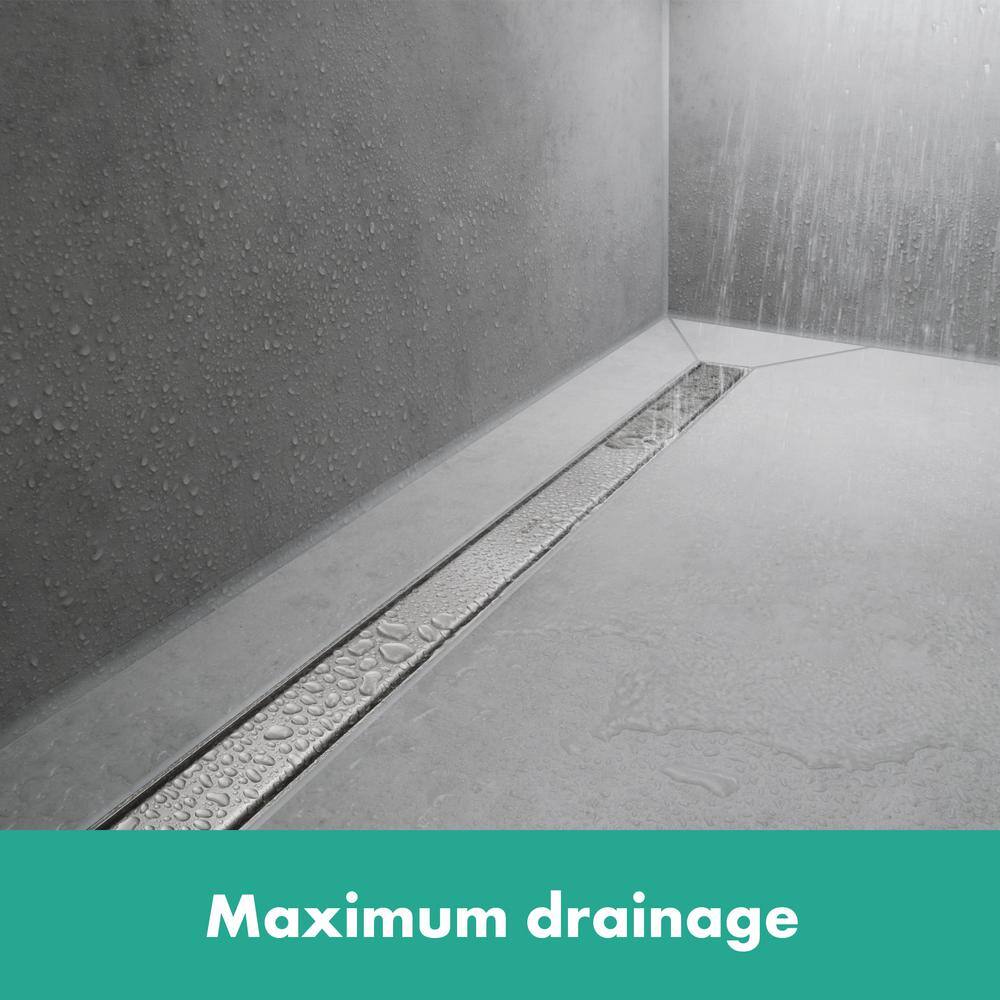 Matte Black Stainless Steel Linear Tileable Shower Drain