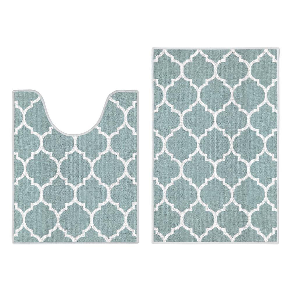 SUSSEXHOME Solid Gray Bathroom Rug, 1-Piece Bathroom Mat Set CAL-SLD-GY-2X4  - The Home Depot