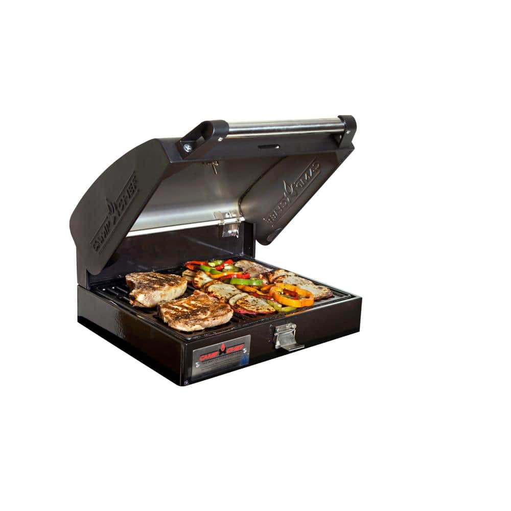 Camp Chef Black Cast Iron BBQ Grill Box with Heat Diffuser
