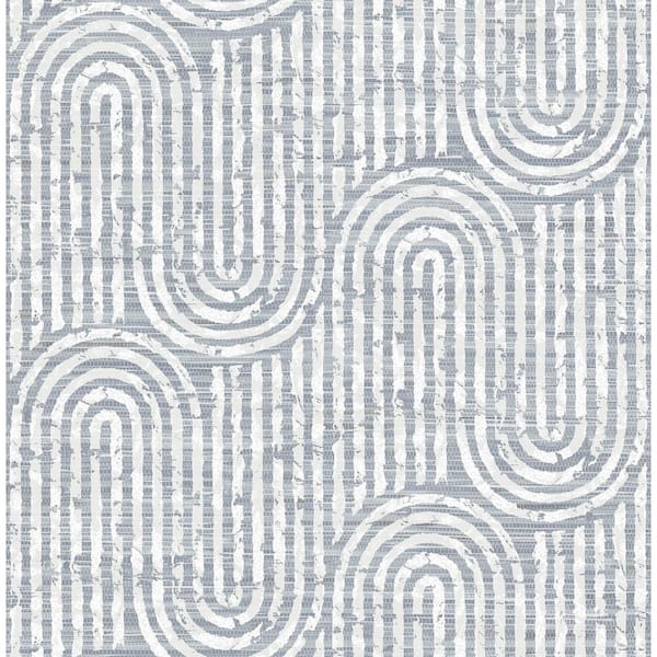 SCOTT LIVING Trippet Blue Zen Waves Wallpaper Sample