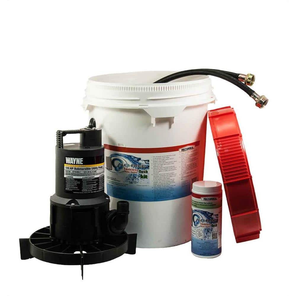 Navien Tankless Water Heater Flushing Descaling Kit Solution Pump Hose  Bucket