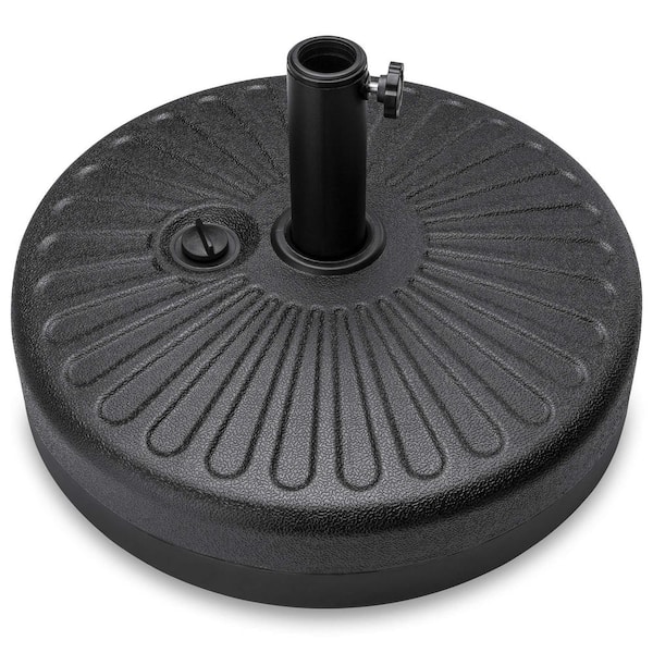 Unbranded 4.6 lb. Round Sunburst Plastic Patio Umbrella Base in Black
