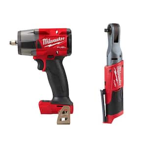 M18 FUEL GEN-2 18V Lithium-Ion Mid Torque Brushless Cordless 3/8 in. Impact Wrench with Friction Ring & 3/8 in. Ratchet