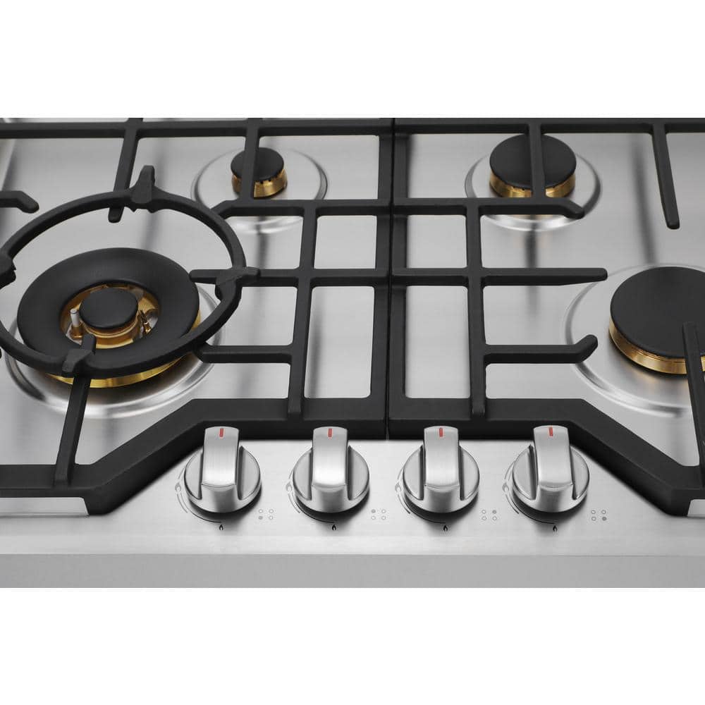 ROBAM 30" Stainless Steel 4-Burner Gas Cooktop with Brass Burners