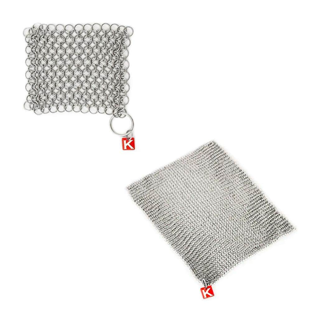 Kitchen Stainless Steel Cleaner Chainmail Scrubber with Insert