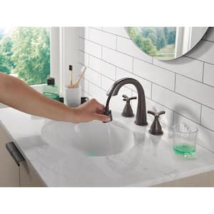 Stryke 8 in. Widespread Double-Handle Bathroom Faucet with Pull-Down Spout in Venetian Bronze