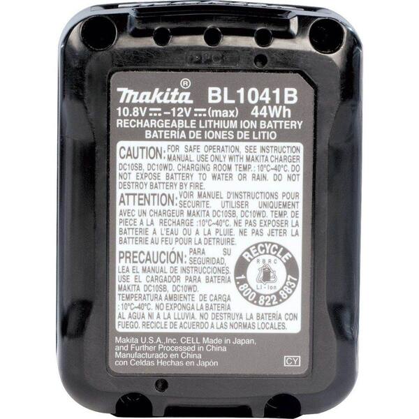 Batterie pour outil sans fil 12V Li-Ion CXT 4.0 Ah avec indicateur de  charge - MAKITA BL1041B