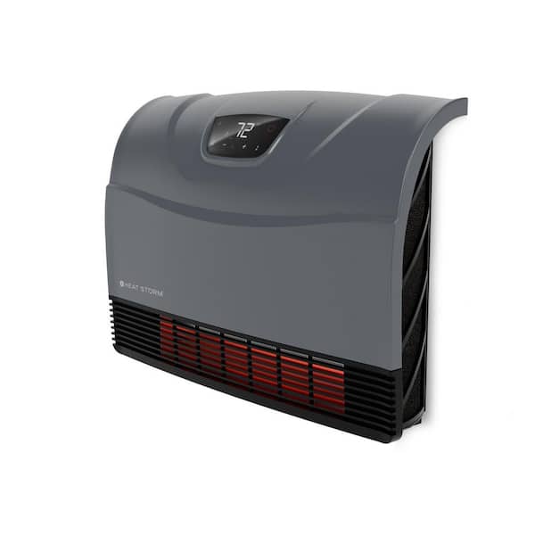 Phoenix Wi-Fi Convection/Radiant Infrared Forced Air Wall Unit 1,500-Watt Wi-Fi Smart Compact Heater in Gray