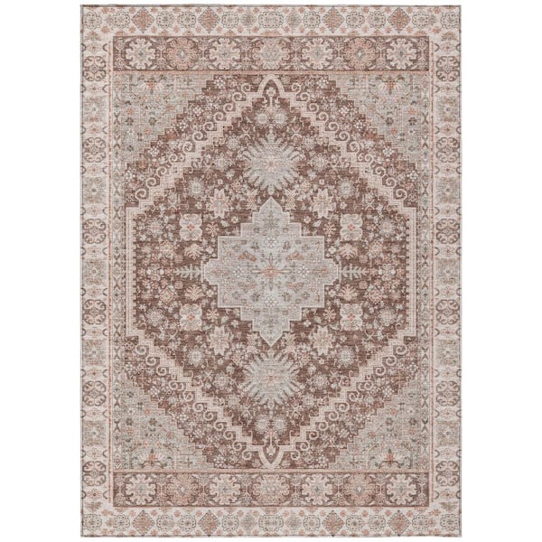 Chantille Machine Washable Indoor/Outdoor Abstract ACN2806 Paprika 9 ft. x 12 ft. Area Rug