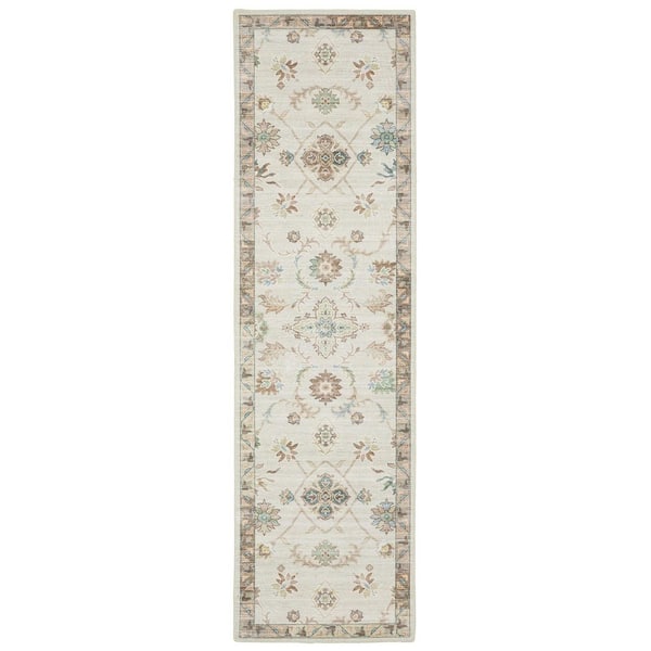 Harmony Stone 2 ft. x 7 ft. Indoor Machine Washable Runner Rug