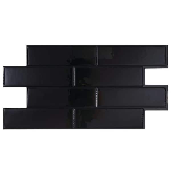 smart tiles Oslo Nero 22.56 in. x 10.88 in. Vinyl Peel and Stick Tile (2.87 sq. ft. / 4-Pack)