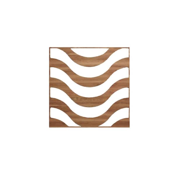 Ekena Millwork 7-3/8 in. x 7-3/8 in. x 1/4 in. Walnut Extra Small Parker Decorative Fretwork Wood Wall Panels (50-Pack)