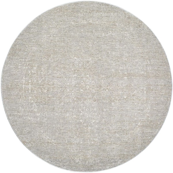 Poet Light Sage Traditional Solid Color 6 ft. 7 in. x 6 ft. 7 in. Area Rug