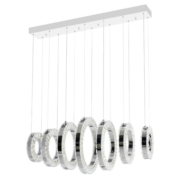 CWI Lighting Celina LED Chandelier With Chrome Finish