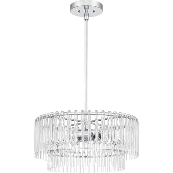 Quoizel Tayshia 3-Light Polished Chrome Pendant Light
