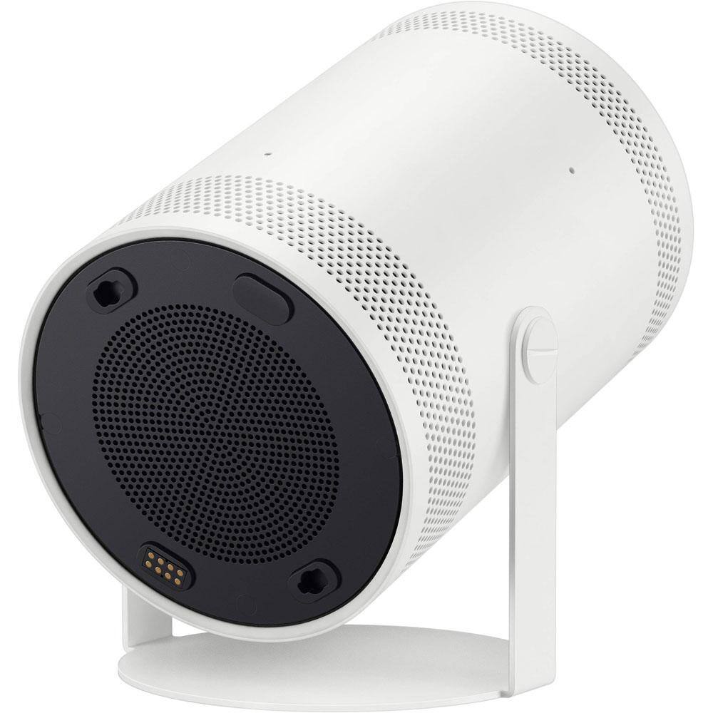 White Portable Smart LED Projector with 360 Sound and Alexa