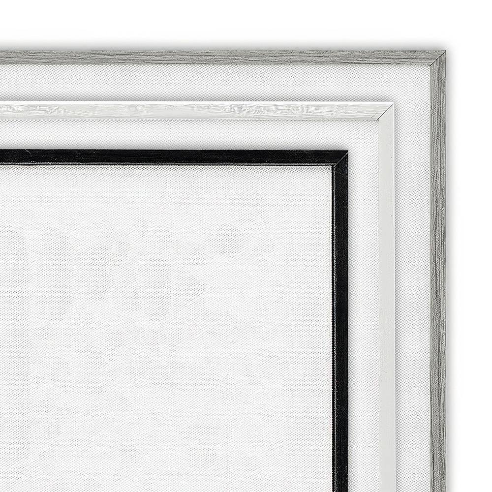 Winter Woodland Animals Christmas Canvas Print in Black Frame