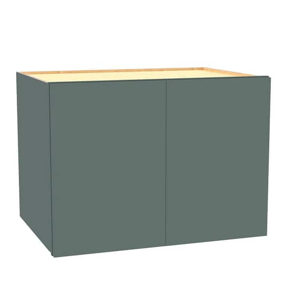 Home Decorators Collection Hargrove 33 in. W x 24 in. D x 24 in. H Assembled Plywood Wall Bridge Kitchen Cabinet in Verdant Green with Soft Close
