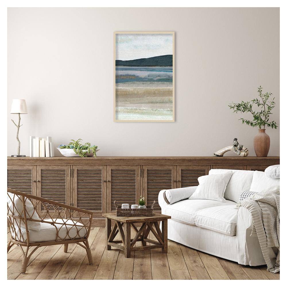 Saltwater Bay III Natural Framed Abstract Landscape Print