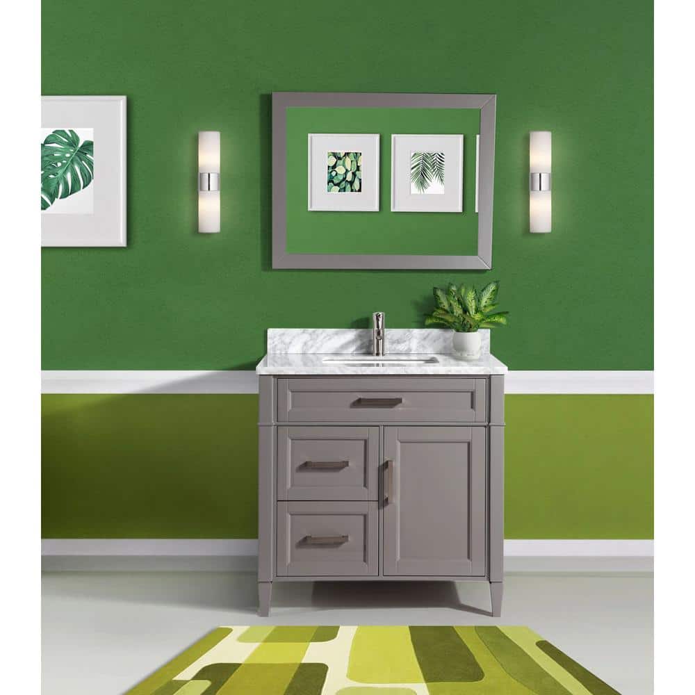 Vanity Art Savona 36 in. W x 22 in. D x 36 in. H Vanity in Grey with