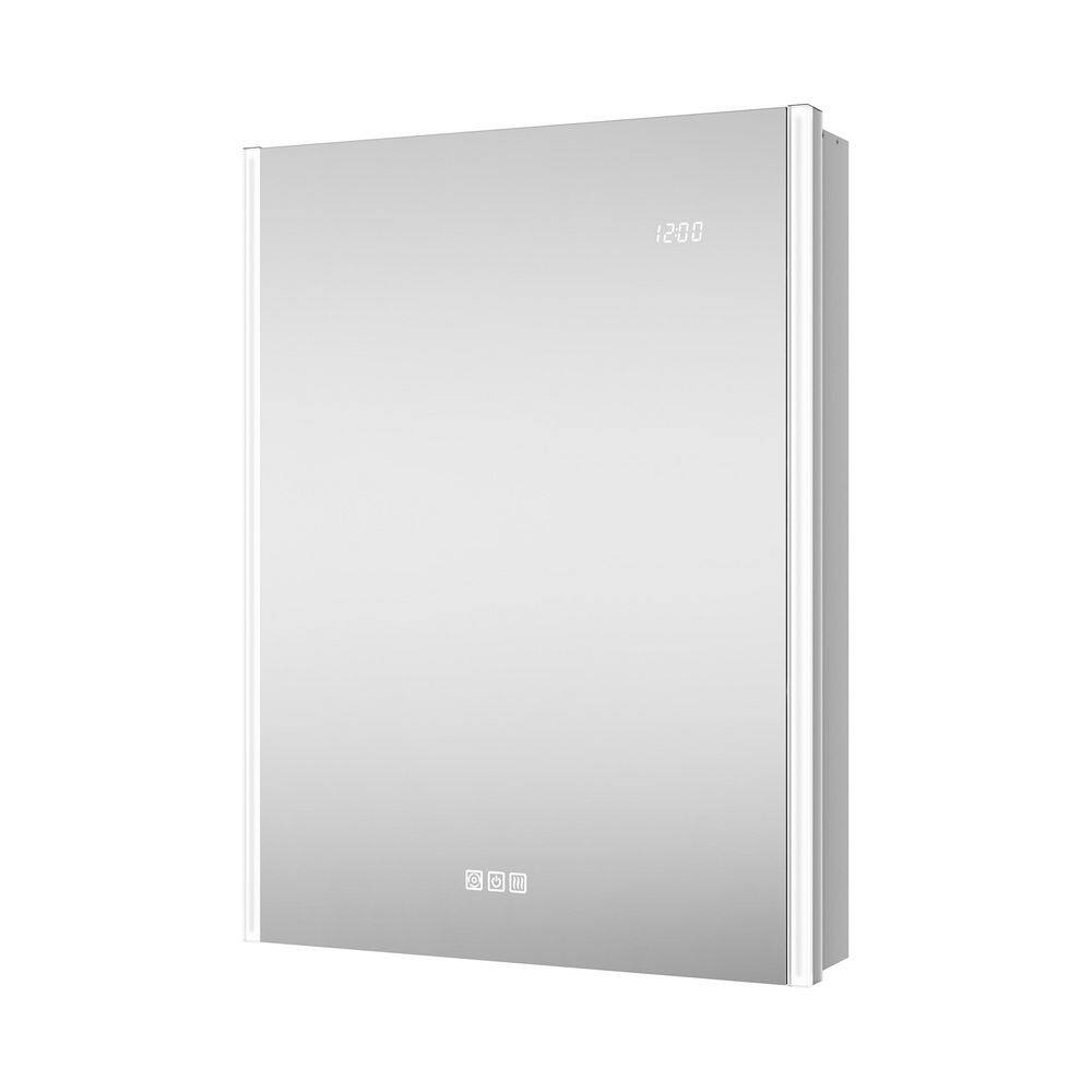 Aura 24 in.W x 32 in.H Rectangular Aluminum Surface/Recessed Wall Medicine Cabinet with Mirror,Light(With Side Mirror)-R price history on PriceWatchPro