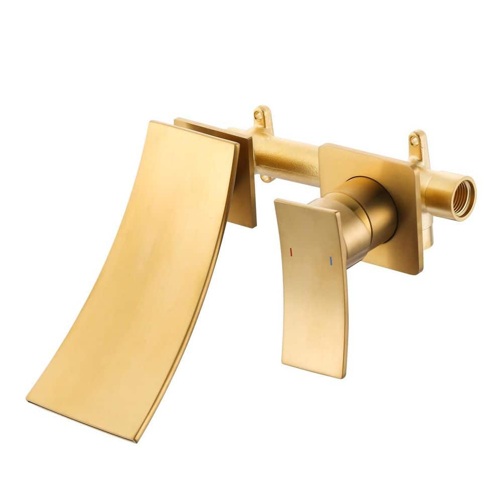 Single Handle Wall Mounted Waterfall Bathroom Faucet in Gold price history on PriceWatchPro