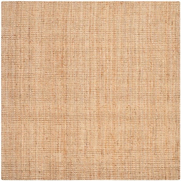 SAFAVIEH Natural Fiber Beige 7 ft. x 7 ft. Square Solid Area Rug