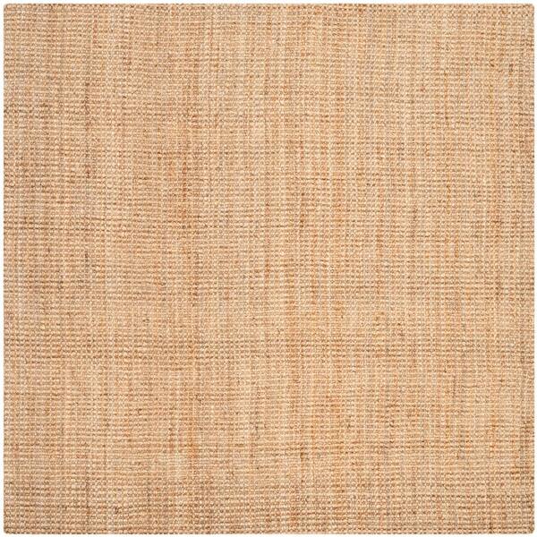 SAFAVIEH Natural Fiber Natural 7 ft. x 7 ft. Woven Border Square Area ...