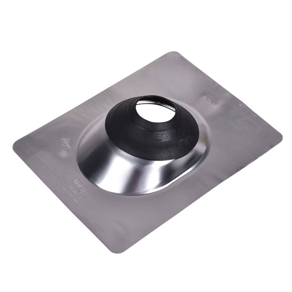 Code Cap Assembly Oatey No-Calk 12 in. x 15-1/2 in. Aluminum Vent Pipe Roof Flashing with ...
