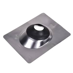 No-Calk 12 in. x 15-1/2 in. Aluminum Vent Pipe Roof Flashing with 3 in. - 4 in. Adjustable Diameter