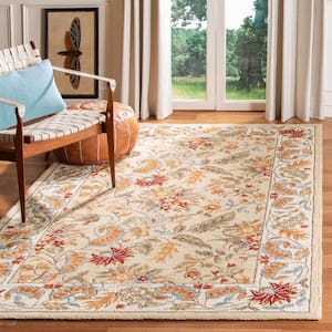 Chelsea Ivory 6 ft. x 6 ft. Square Border Area Rug
