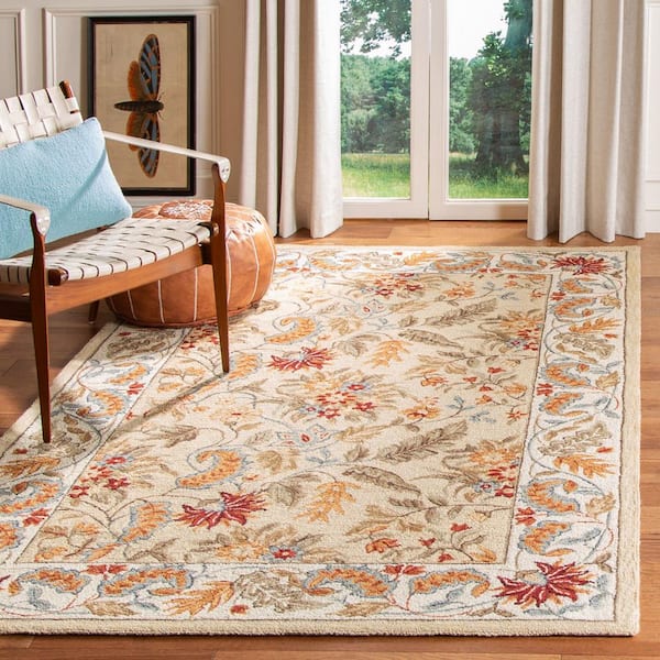 Chelsea Ivory 8 ft. x 8 ft. Square Border Area Rug