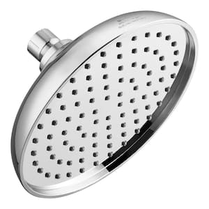 1-Spray Patterns with 1.8 GPM 7.4 in. Tub Wall Mount Single Fixed Shower Head in Chrome
