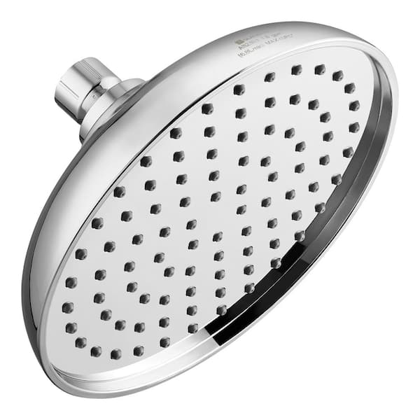 Glacier Bay 1-Spray Patterns with 1.8 GPM 7.4 in. Tub Wall Mount Single Fixed Shower Head in Chrome