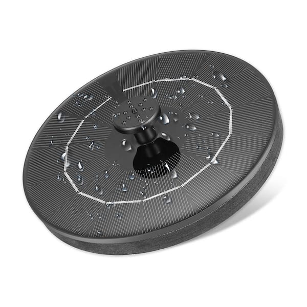 DARTWOOD Solar Bird Bath & Fountain with 6 Different Nozzle Heads-2. 3W Solar Cascade Fountain Perfect for Ponds, Pools, Gardens