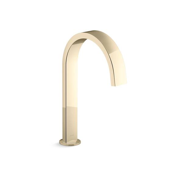 KOHLER Components Deck-Mount Bath Spout with Ribbon Design in Vibrant French Gold