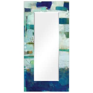 72 in. x 36 in. Crore I Rectangle Framed Printed Tempered Art Glass Beveled Accent Mirror
