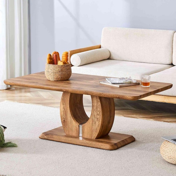 Modern 47 in. Natural Rectangle Wood Coffee Table
