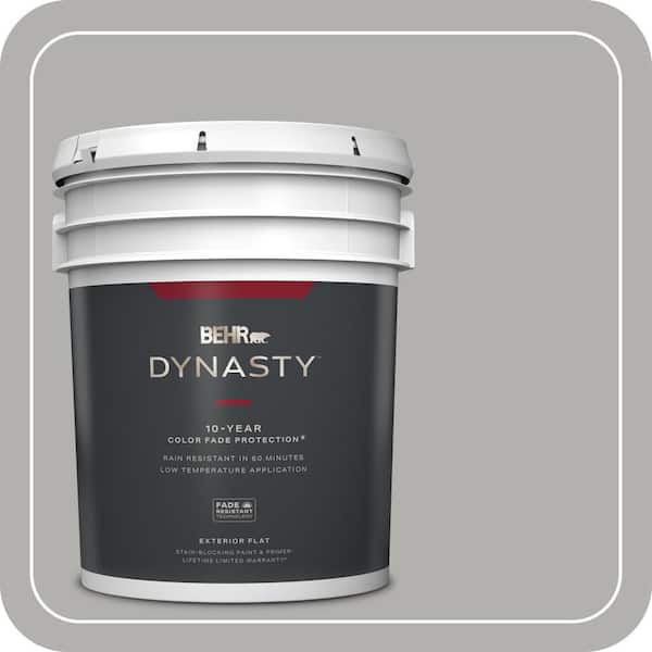 BEHR DYNASTY 5 gal. #BXC-25 Colonnade Gray Flat Exterior Stain-Blocking Paint & Primer