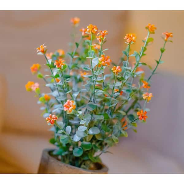 Cubilan 5 in. Grey Mini Potted Fake Plants Small Artificial Plants M12282DW  - The Home Depot