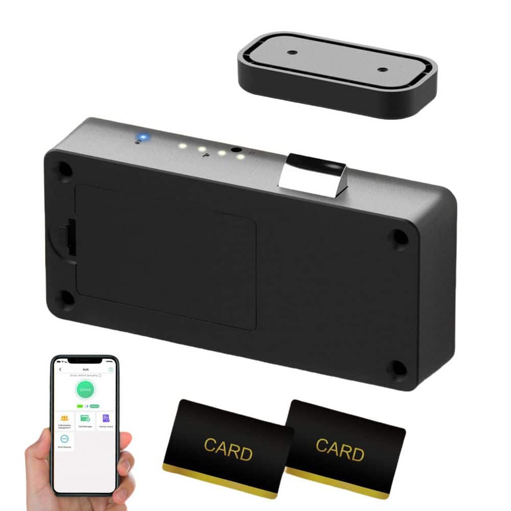 Smart Cabinet Lock Hidden No Drill Magnetic Baby Proofing Keyless RFID Blue