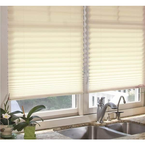 Redi Shade Natural Fabric Corded Light Filtering Pleated Shade - 48 in. W x 72 in. L