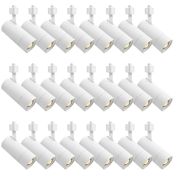 3 In. Zoomable LED Track Light, 5CCT, CRI90, 30W, 2100LM, Dimmable, 358° + 90° Tilt & 20°-50° Beam, ETL, White 24 Pack
