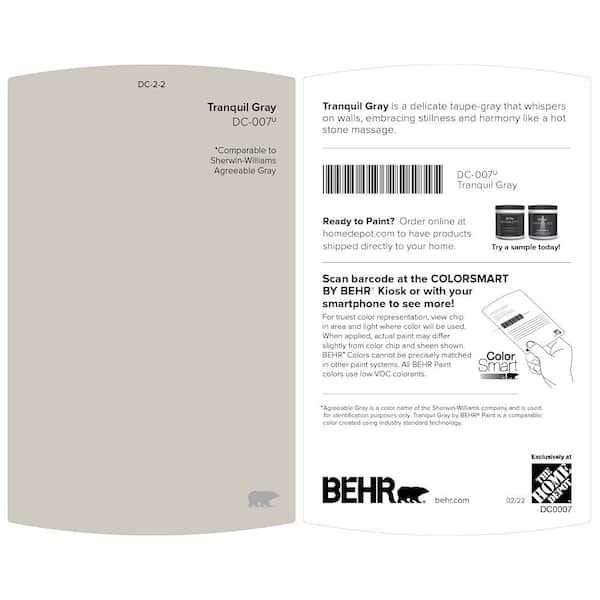 1 qt. Designer Collection #DC-007 Tranquil Gray Ceiling Flat Interior Paint