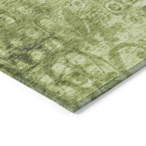 Chantille ACN577 Olive 5 ft. x 7 ft. 6 in. Machine Washable Indoor/Outdoor Geometric Area Rug