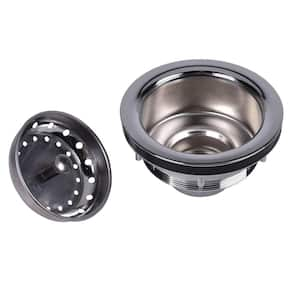 Lucky 7 4 in. Threaded Kitchen Sink Strainer Basket in Chrome