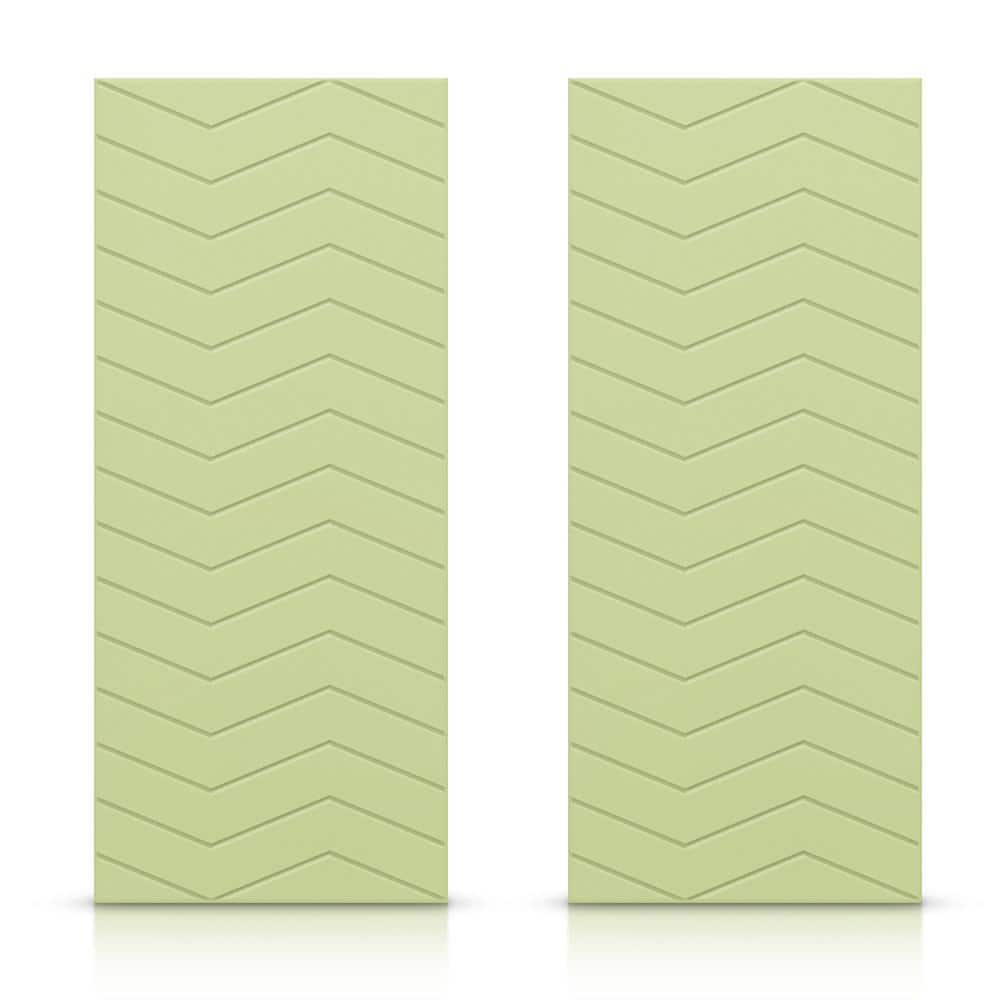 72 in. x 84 in. Hollow Core Sage Green Painted Composite MDF Interior Double Closet Sliding Doors price history on PriceWatchPro