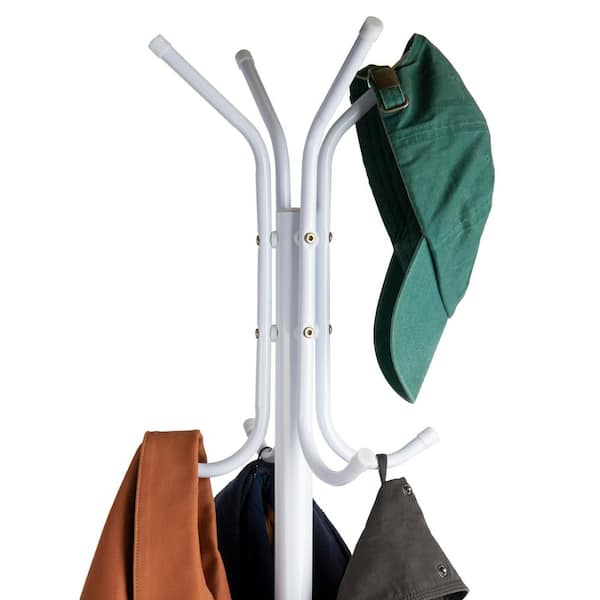  Coat Rack Free Standing Wooden Coat Stand - Height 175 cm Coat  Rack Tree with 8 Hooks Stylish Modern Coat and Hat Stand Hanger for Handbag  Clothes Accessories Floor Coat Rack (