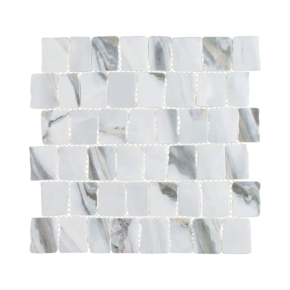 Graeco-Roman Phoenicia Matte Stone Look Recycled Glass Mosaic Wall Tile Sample price history on PriceWatchPro