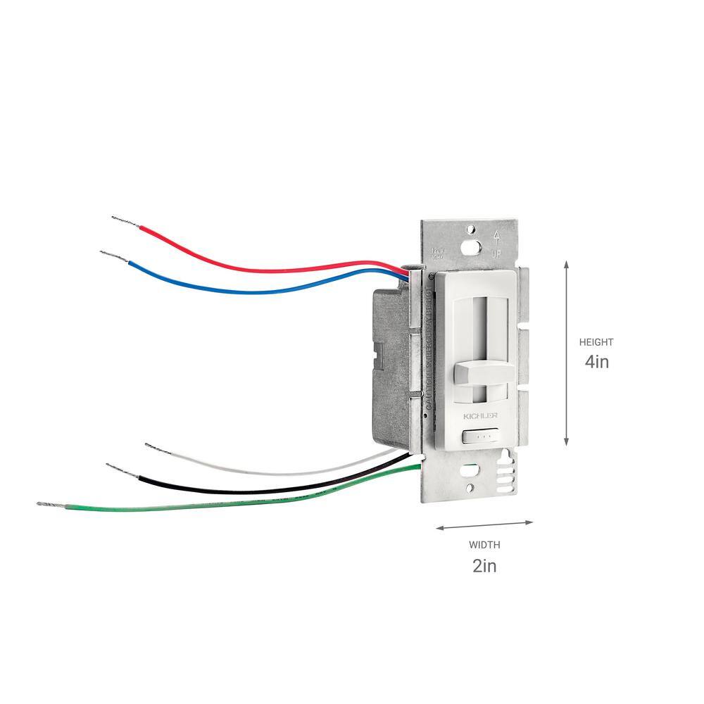 White Aluminum 24V 60W LED Driver and Dimmer Switch